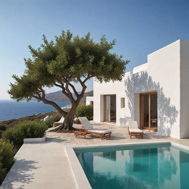 Villa Elaine in Paros: an elegant white cube villa for serene Aegean stays